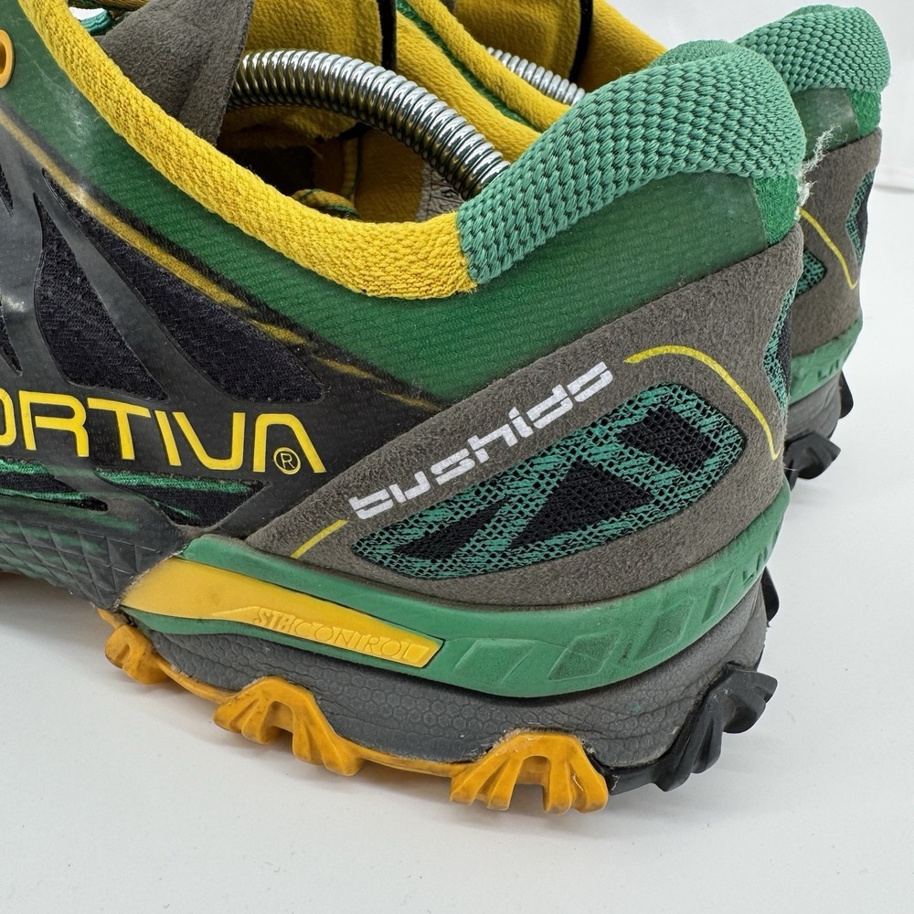 LA Sportiva Bushido Shoes Trail Running Hiking Green/Yellow Mens Sz 13 - Picture 8 of 16